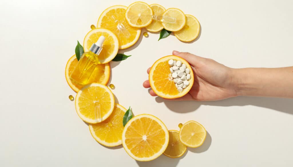 tranches d'oranges en forme de C
